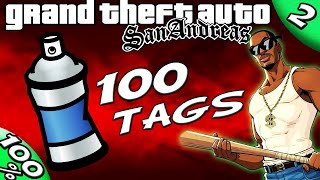 GTA San Andreas 2 ALL Spray Tags Locations 100 Walkthrough [upl. by Milli174]