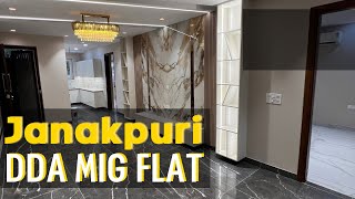 Property Tour of a 3 BHK DDA Big MIG Flat in Janakpuri with Stunning Interior Design  A48 [upl. by Aziram408]