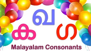 Malayalam Aksharamala Malayalam Consonants വ്യഞ്ജനങ്ങൾ Malayalam Alphabets [upl. by Uol]