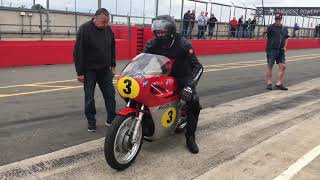 Classic Motorcycle Racing 1972 500cc MV Agusta 3 Agostini Donington Park 2021 [upl. by Nereus]