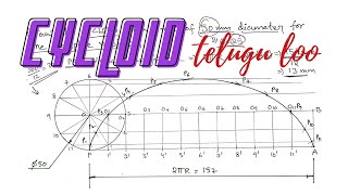 Drawing CYCLOID  Engineering Drawing  BTech  Diploma  Polytechnic  teluguenglish [upl. by Niddala391]