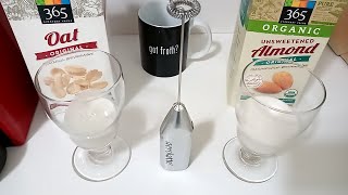 Oat Milk vs Almond Milk part 2 Frothing Test [upl. by Eniretac]