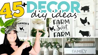 🌟 45 Farmhouse DIY Decor Ideas  How to Decorate your Home Farmhouse Style [upl. by Niriam846]