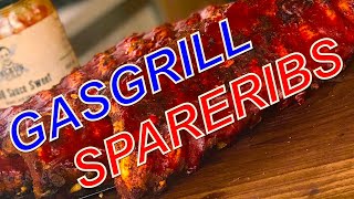 SPARERIBS vom GASGRILL butterzart grillen ANLEITUNG  Klaus grillt [upl. by Cartie]