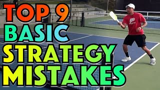 Top 9 Basic Pickleball STRATEGY Mistakes amp How To Fix Them [upl. by Niwled]