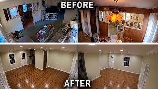 Living Room Remodel TimeLapse Complete Gut 5 Month Renovation [upl. by Anahir]