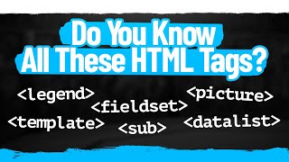 5 Must Know HTML Tags That Almost Nobody Knows [upl. by Elehcar]