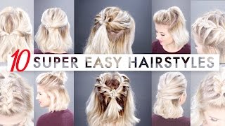 10 Easy Half Up hairstyles for SHORT HAIR Tutorial  Milabu [upl. by Chee352]