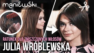 Julia Wróblewska – Jak uratować włosy zniszczone rozjaśnianiem Metamorfozą MACIEJ MANIEWSKI [upl. by Boleyn]