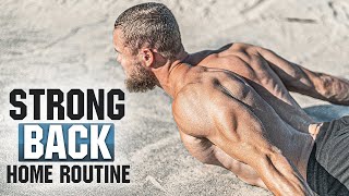 NO GYM FULL BACK WORKOUT AT HOME  NO EQUIPMENT NEEDED [upl. by Olotrab]