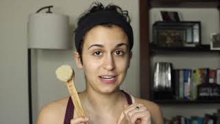 How To Dry Brush Face amp Neck for Lymphatic Drainage [upl. by Avilla]