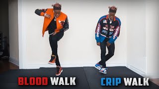 Crip Walk VS Blood Walk Tutorial [upl. by Ynittirb]