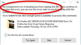 How To Fix An Unexpected Error Is Keeping You From Copying The File  Windows 1087 [upl. by Wavell4]