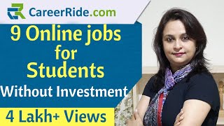 9 Online jobs for students to earn without investment  Best part time jobs for students [upl. by Cline]