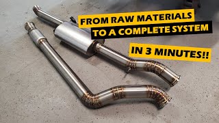 Building a custom Stainless Exhaust system in 3 minutes [upl. by Ahsinaw]