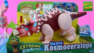 Dinosaur Train toys Mayor Kosmoceratops Extreme InterAction videos for children [upl. by Kimbra]