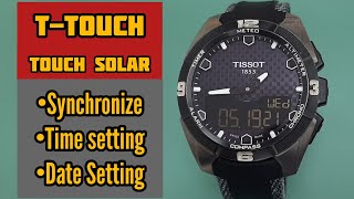 Tissot Ttouch T091420 Watch Time Setting and Synchronize  SolimBD [upl. by Euqinomahs]