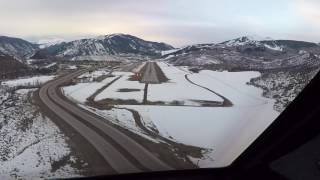 Gulfstream V Landing in Aspen Feb 2017 [upl. by Dilks912]