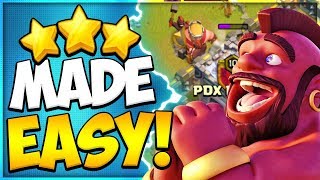 Easy Hog Rider Attack Strategy How to Not Suck with Hogs at TH9 in Clash of Clans [upl. by Ecienahs]