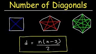 Number of Diagonals In a Regular Polygon  Geometry [upl. by Lochner]