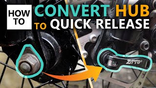 English Sub HOW TO CONVERT HUBS TO QUICK RELEASE  Trinx M100 Elite [upl. by Euqinim451]