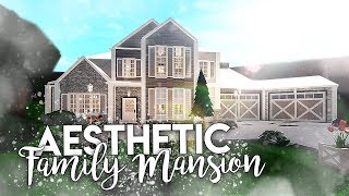 Roblox  Bloxburg Aesthetic Family Mansion  House Build [upl. by Blakeley]