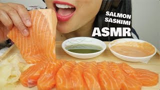 ASMR SALMON SASHIMI INTENSE EATING SOUNDS  SASASMR [upl. by Erbua]