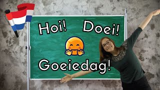 DUTCH GREETINGS  Dutch for BEGINNERS les 1 NT2  A1 [upl. by Nodnerb]