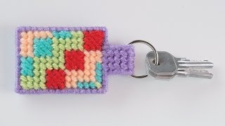 Needlepoint Basics Plastic Canvas Keychain [upl. by Trebor]