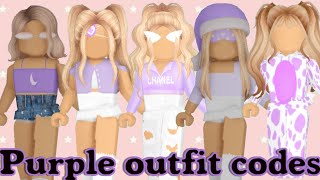 Aesthetic Purple Bloxburg Outfit Codes 💜 [upl. by Netsryk]