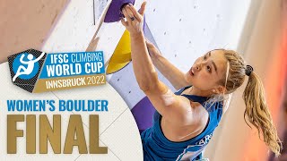 Womens Boulder final  Innsbruck 2022 [upl. by Abrahams]