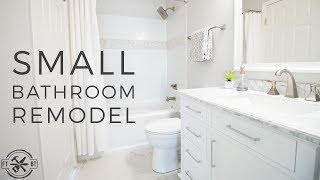 DIY Small Bathroom Remodel  Bath Renovation Project [upl. by Emmuela]