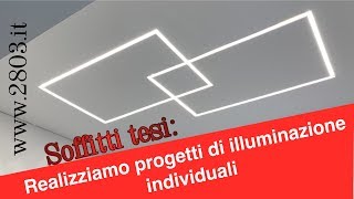 Soffitti tesi con la striscia led [upl. by Krischer]