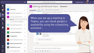 Microsoft Teams tip 25 Meeting scheduling assistant [upl. by Ruhtracm87]