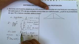 Distribución muestral de proporción Ejercicios [upl. by Tomaso]