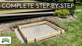 How To Pour A Small Concrete Pad  Deck Stair Landing [upl. by Hacker]