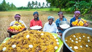 BIRYANI  MUTTON BIRYANI with Eggs  Traditional Biryani Recipe cooking in Village  Village Cooking [upl. by Carlynne]