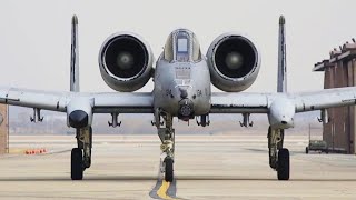 A10 Thunderbolt II Takeoff at Osan Air Base South Korea [upl. by Ferrell220]