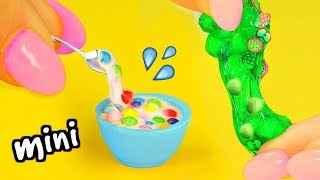 DIY Mini Slimes How To Make Miniature Jelly Cube Slime Cereal Slime Cloud Slime amp Glitter Slime [upl. by Hadleigh]