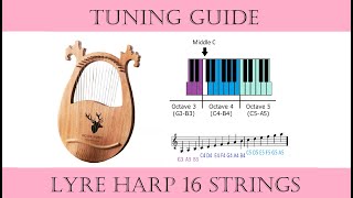 Lyre Harp Tuning Guide With Actual Lyre harp sound [upl. by Boggs]