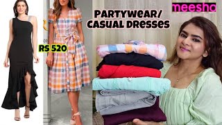 Meesho Dress haul under Rs 720  Meesho Casual amp Partywear Dress haul  Designer Meesho Haul Meesho [upl. by Alarick]