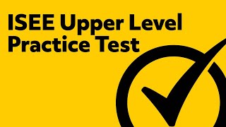 ISEE Upper Level Test Prep [upl. by Dennett]