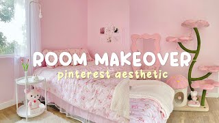 AESTHETIC ROOM MAKEOVER 🎀 pinterest inspired [upl. by Nodab309]