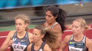 Olympic Track And Field Trials  Photo Finish In Women’s 1500Meter [upl. by Eimarrej]