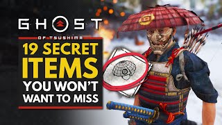 Ghost of Tsushima  19 SECRET ITEMS You Wont Want to Miss [upl. by Frayda]