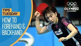 How To Forehand Drive amp Backhand Chop in Table Tennis  Olympians Tips [upl. by Balliol]