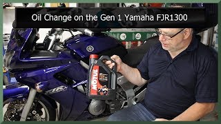 Oil Change on the Gen I Yamaha FJR1300 [upl. by Zeugirdor]