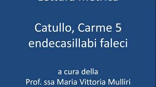 Catullo Carme 5  Scansione e lettura metrica [upl. by Esyned963]