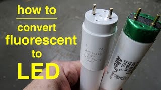 How To Convert T8 Fluorescent Lights to LED ● Explained in Simple Terms [upl. by Derdle]