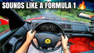 Ferrari F355 Insane F1 Sound  POV Tunnel Run w STRAIGHT PIPES [upl. by Thorlie]